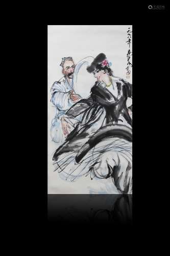 Ink Painting of Dancing from HuangWei