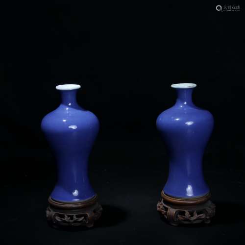 清 霽藍釉觀音瓶