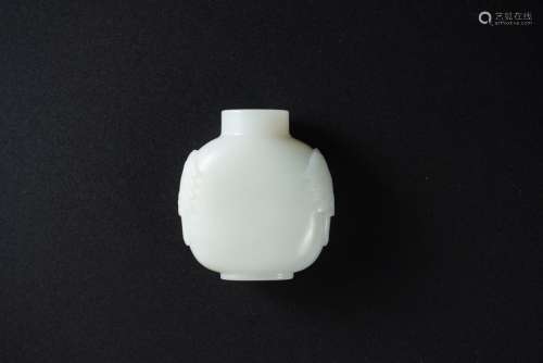 White Jade Snuff Bottle from Qing