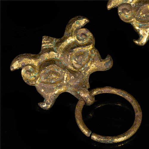 Copper and Golden Door Ring from Northern and Southern Dynasty