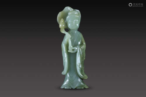 Jade Human Statue from Tang
