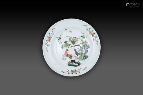 KangXi Style Floral Grain Plate from Qing