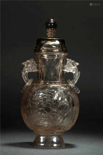 Crystal Two Ear vase from Qing