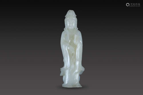 Jade Buddha Statue from Qing