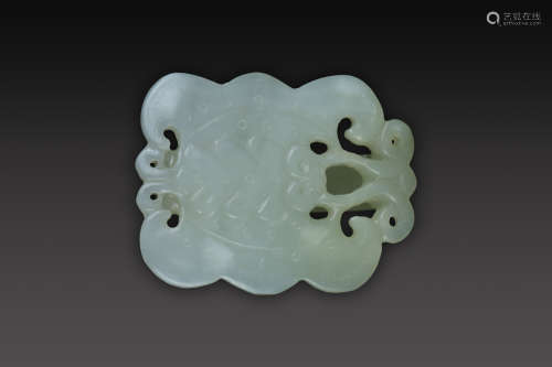 Jade Holding Ornament from Qing