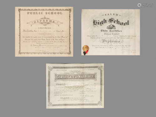 Set Antique / Vintage Certification Paper
