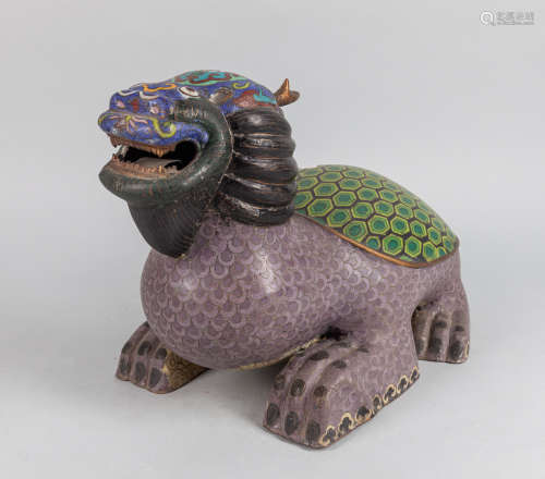 Large Chinese Cloisonne Beast