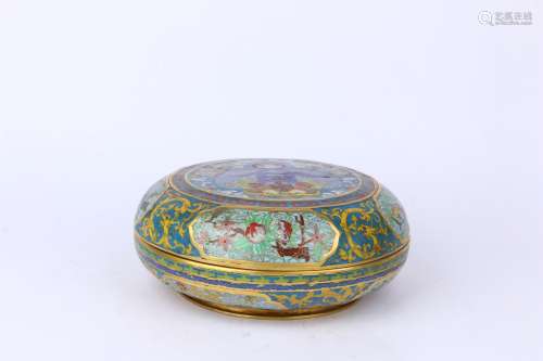 Cloisonne Lidded Box ,Qing Dynasty
