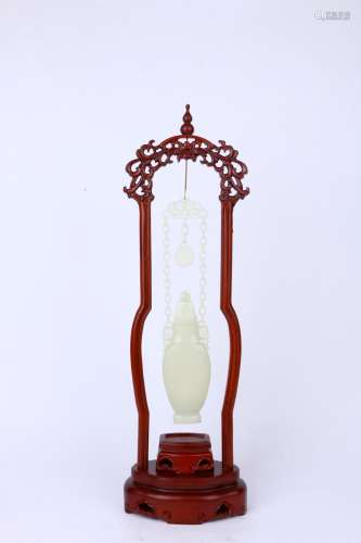 Hetian Jade Hanging Vase ,Qing Dynasty