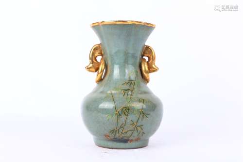 Vase with Bamboo Design , Jun Kiln , Southern Song Dynasty