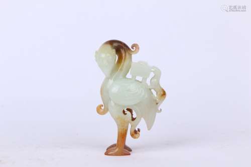 Hetian Jade Ornament with phoenix Design