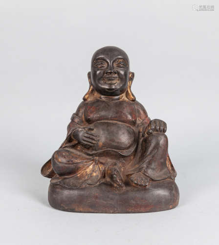 Chinese Ming Type Gold on Bronze Buddha