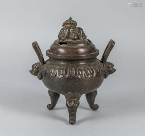 Japanese Meiji Bronze Incense Burner