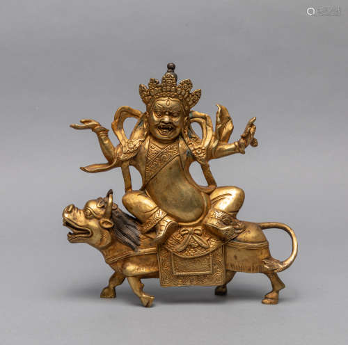 Chinese Sino-Tibetan Gilt Bronze Buddha