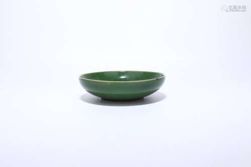 chinese green glazed porcelain plate