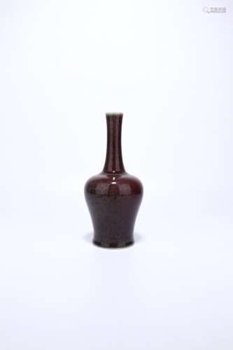 chinese peachbloom glazed porcelain mallet vase