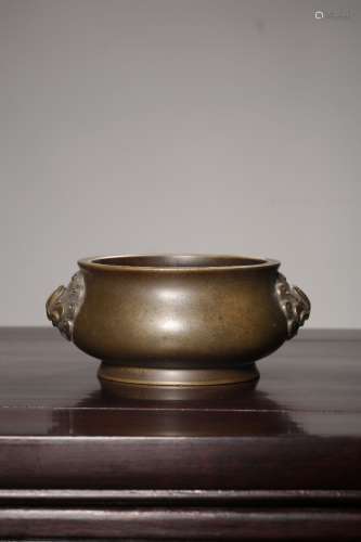 chinese bronze incense burner with xuande mark