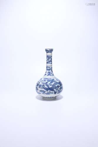 chinese blue and white porcelain spiral bottle vase