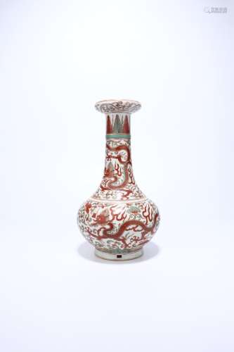 chinese blue and white wucai porcelain vase