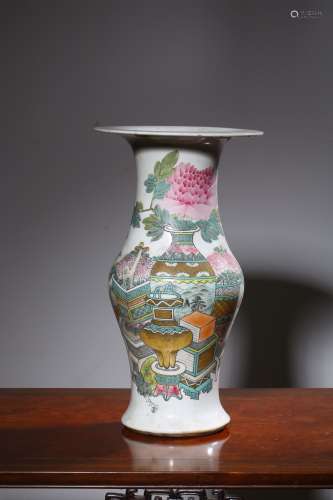 昭和時期粉彩花瓶