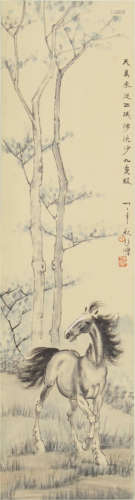 A CHINESE PAINTING OF STEED