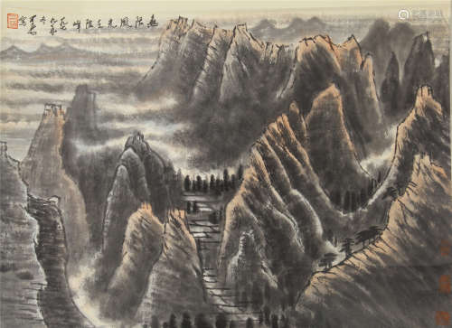 A CHINESE PAINTING OF LANDSCAPE