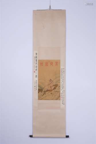 A CHINESE HANGING SCROLL PAINTING OF BUDDHIST LUOHAN