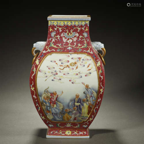 CHINESE QING DYNASTY,FAMILLE-ROSE VASE
