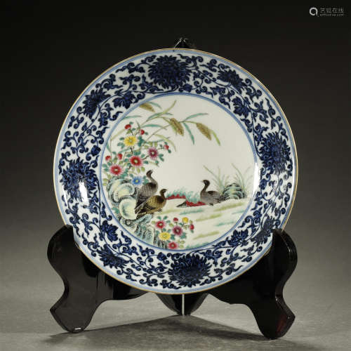 CHINESE FAMILLE-ROSE DISH