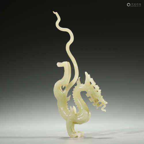 ANCIENT CHINESE,JADE CARVED DRAGON