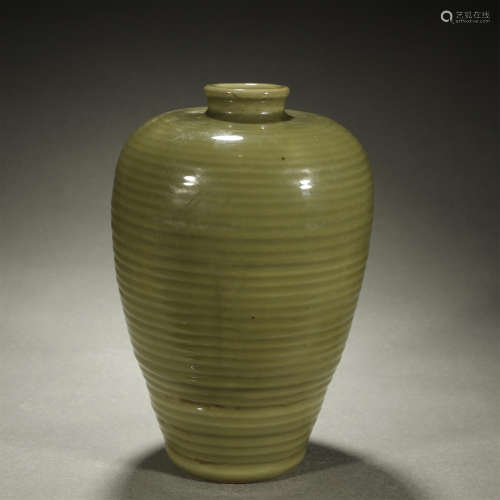 ANCIENT CHINESE,CELADON-GLAZED VASE,MEIPING