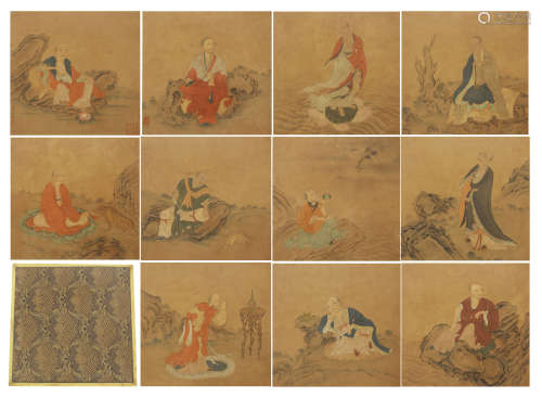 14 PAGES CHINESE ALBUM OF PAINTINGS