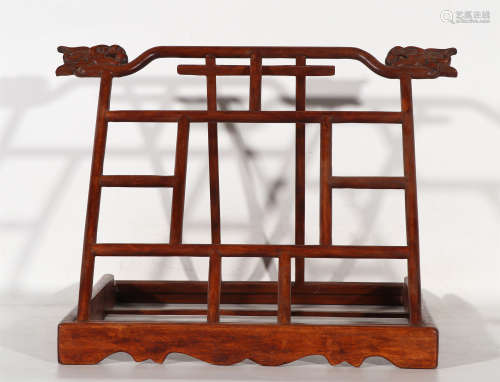 A CHINESE CARVING HARDWOOD MIRROR STAND