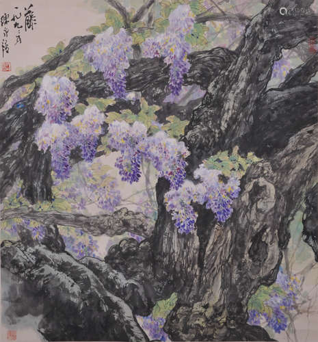 陈永锵 花卉 纸本镜心