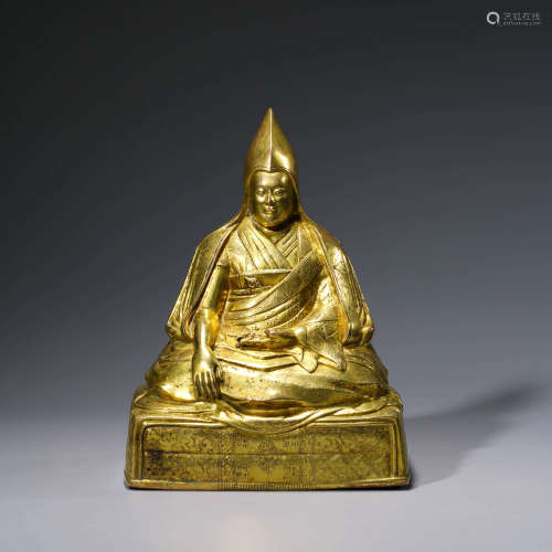A Gild Bronze Statue of Panchen Lama