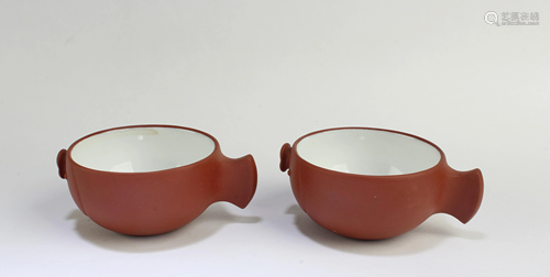 A Pair of Zisha Cups