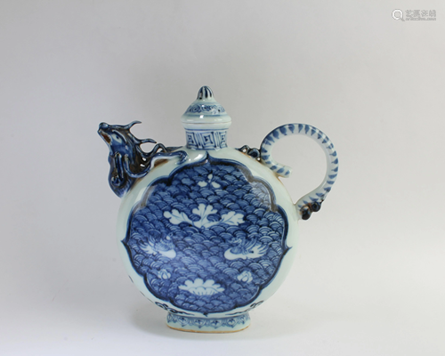 Chinese Blue & White Teapot