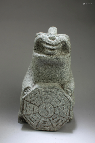 Chinese Stone Foo Lion Statue