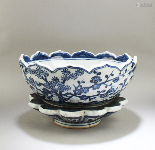 Chinese Blue & White Porcelain Bowl