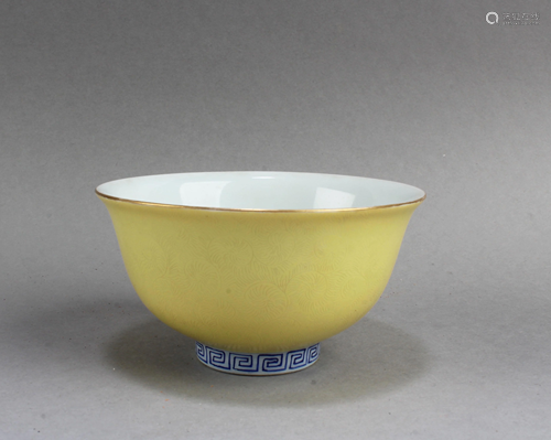 Chinese Famille Jaune Porcelain Cup