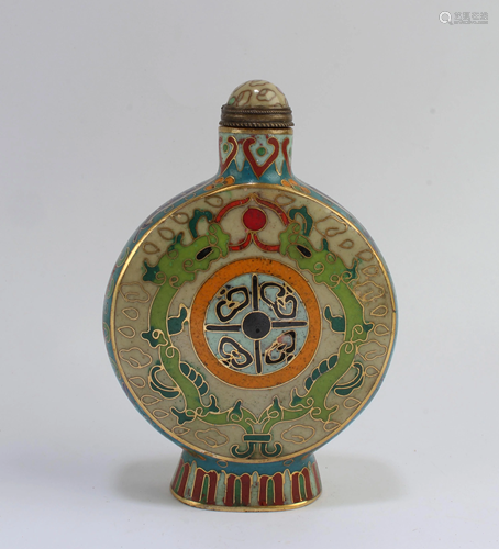 Chinese Cloisonne Glass Snuff Bottle