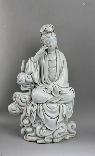 Chinese Blanc De Chine Guanyin Statue