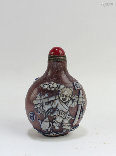 Chinese Peking Glass Snuff Bottle