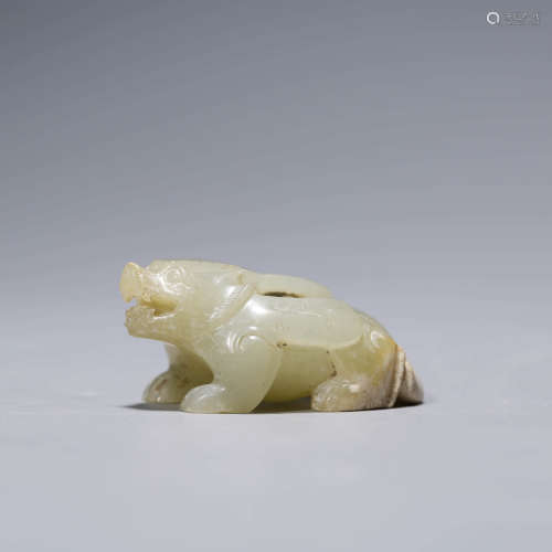 A White Jade Bear Ornament