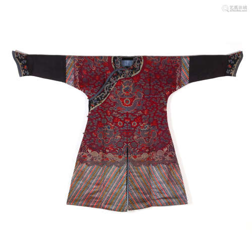 A Red Dragon Embroidered Imperatorial Robe