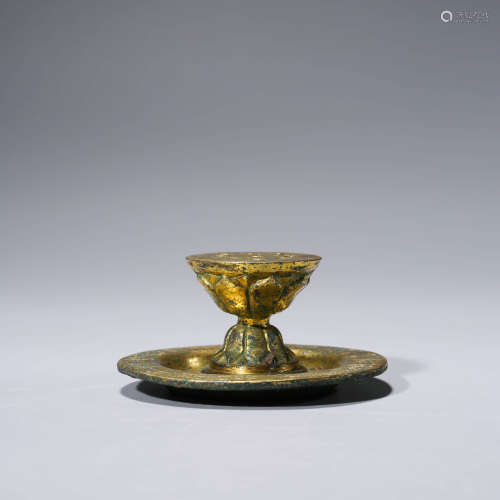 A Gild Bronze Incense Tray
