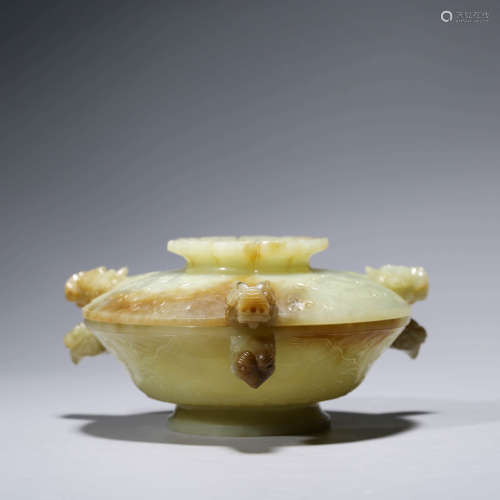 A White Jade Bowl with Cover