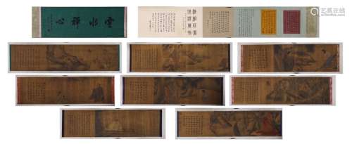 8 Pieces Chinese Paintings,Liang Kai  Mark