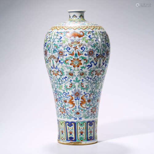 A Doucai Twining Lotus Pattern Porcelain Meiping