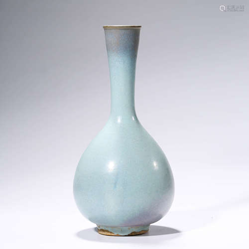 A Jun Kiln Purple Dot Porcelain Flask